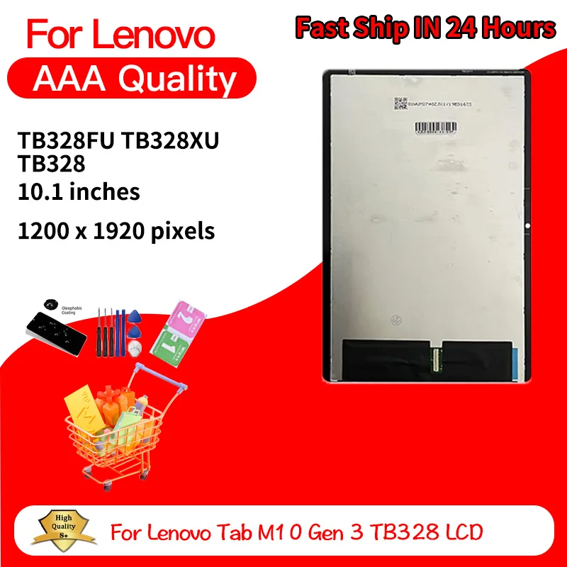

10,1 "Новый для Lenovo Tab M10 3-го поколения TB328, ЖК-дисплей, дигитайзер сенсорного экрана, стекло в сборе TB328FU TB328XU, запасные части