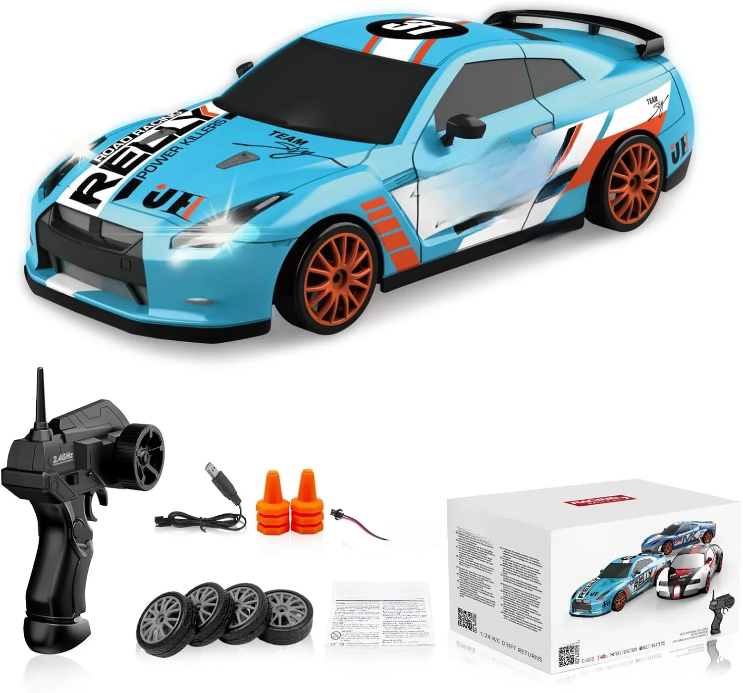 1:24 Szybkie samochody RC Drift Cars 4WD Zdalnie sterowany samochód wyścigowy Samochód wyścigowy 4x4 RC Ciężarówka Pojazd Zabawka Prezent Zabawka dla chłopców — 2