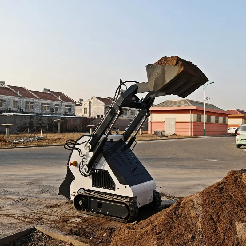 Electric skid steer multi-function loader  no noise  no pollution  can carry a variety of auxiliary tools