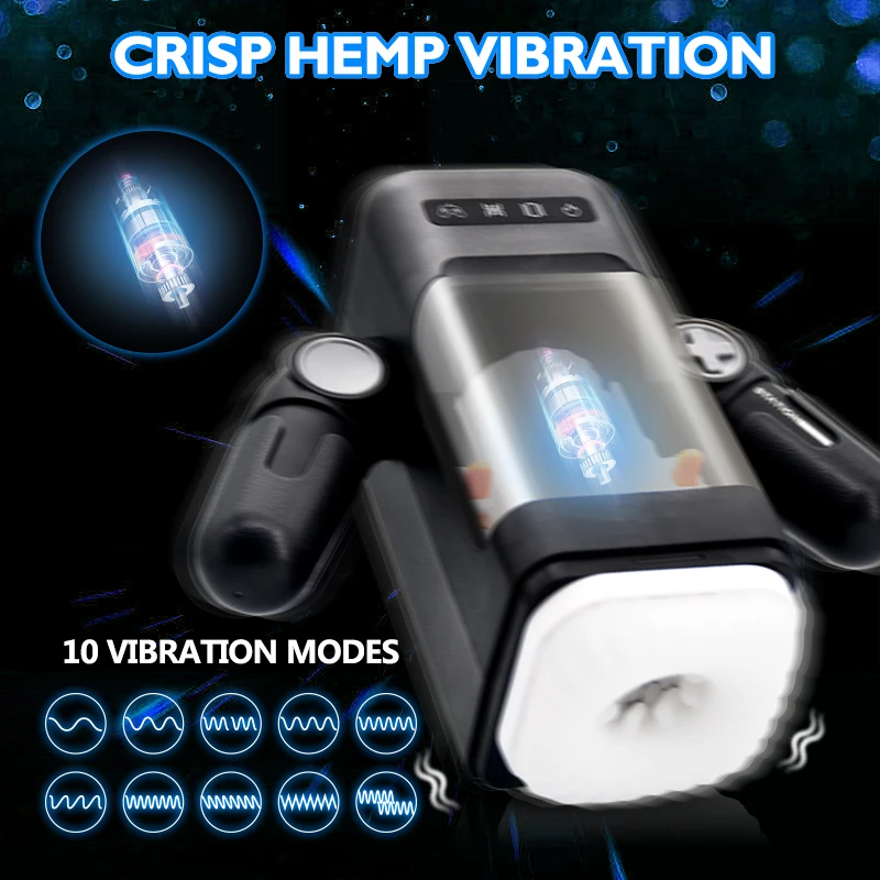 HESEKS Automatic Thrusting Vibrating with Heating Masturbation for Men Real Vagina Blowjob Male Masturbators with Phone Holder