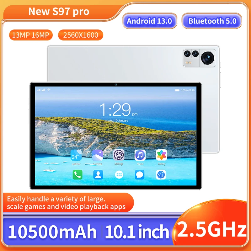 2023 New Pad 13 Pro Android Tablet  Tablets 10.1'' 2.5K Screen Tablet 512GB Android 12 Tablet PC 10000mAh 16GB+1TB 4G version 5g