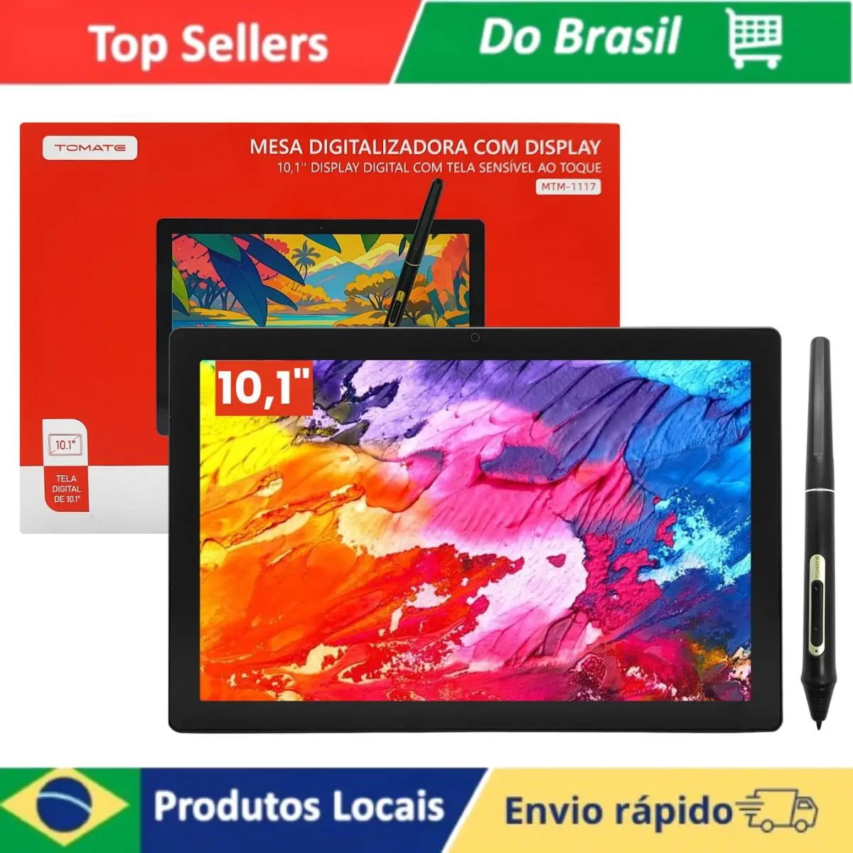 طاولة محول رقمي 10,1 مع شاشة IPS LCD عالية الدقة مع قلم سلبي #1