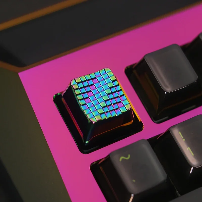 Metal Personalized Keycaps Matrix Art Surrounding Magic Silve R4 OEM Zinc Alloy Keycap For Mechanical Keyboard MX Switch
