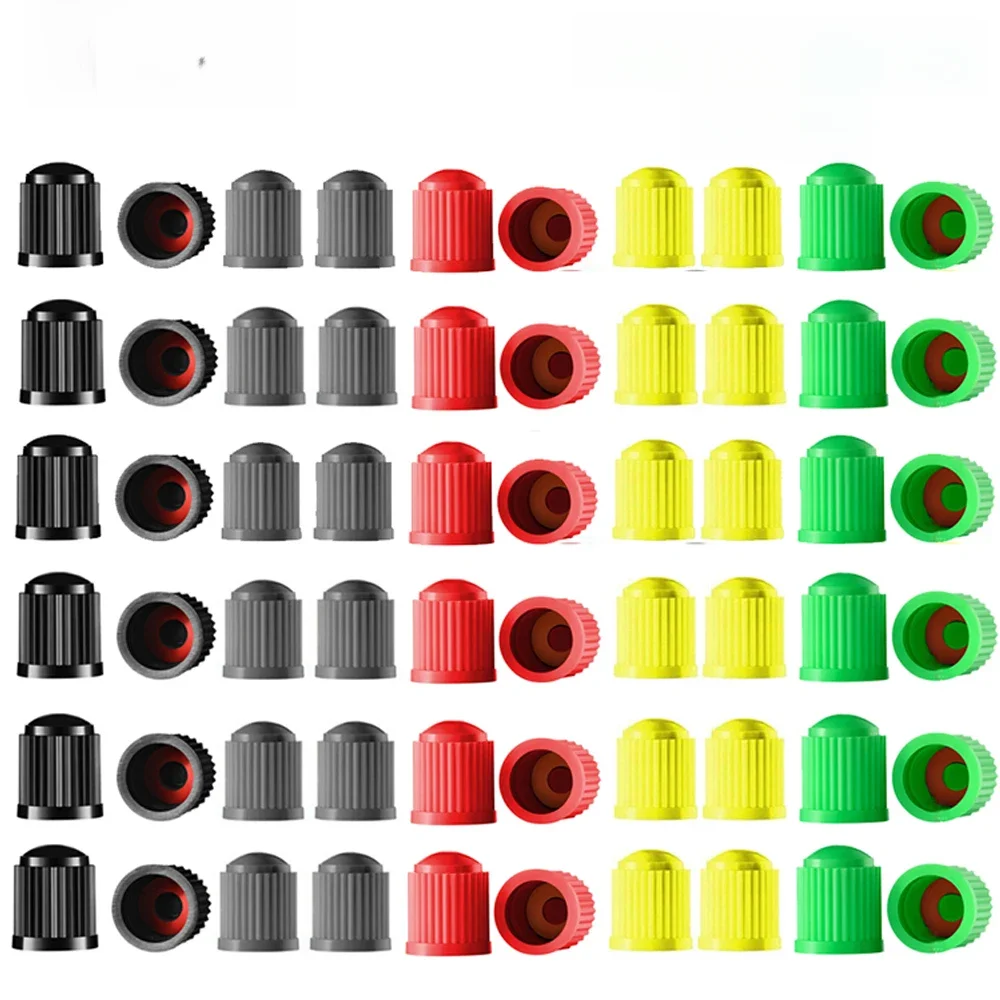 Bouchons de Valve de pneu 20 pièces, avec joint torique en caoutchouc, couvercles de tige universels pour voitures, suv, vélos et vélos, camions, motos