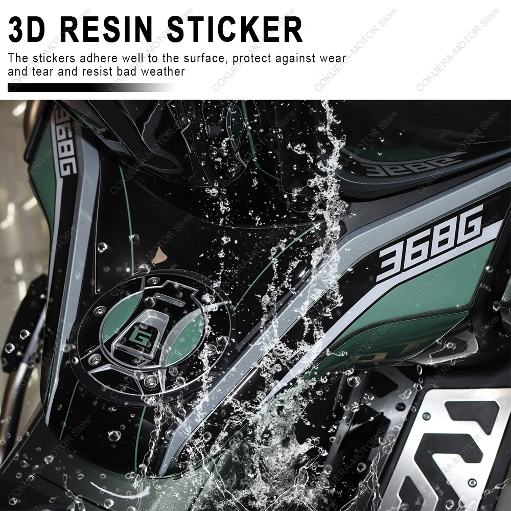 For ZONTES 368G 2025 Scratch Resistant And Wear-Resistant Motorcycle Accessories Tank Pad Sticker 3D Resin Protective Sticker