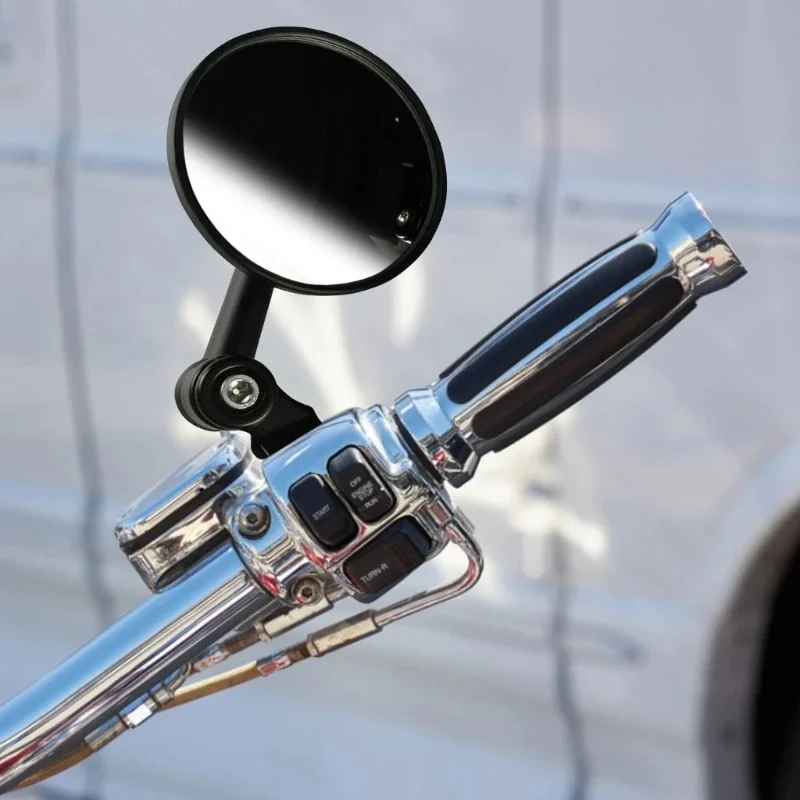 Rétroviseurs de barre de poignée de moto et Scooter, miroir de guidon rond universel