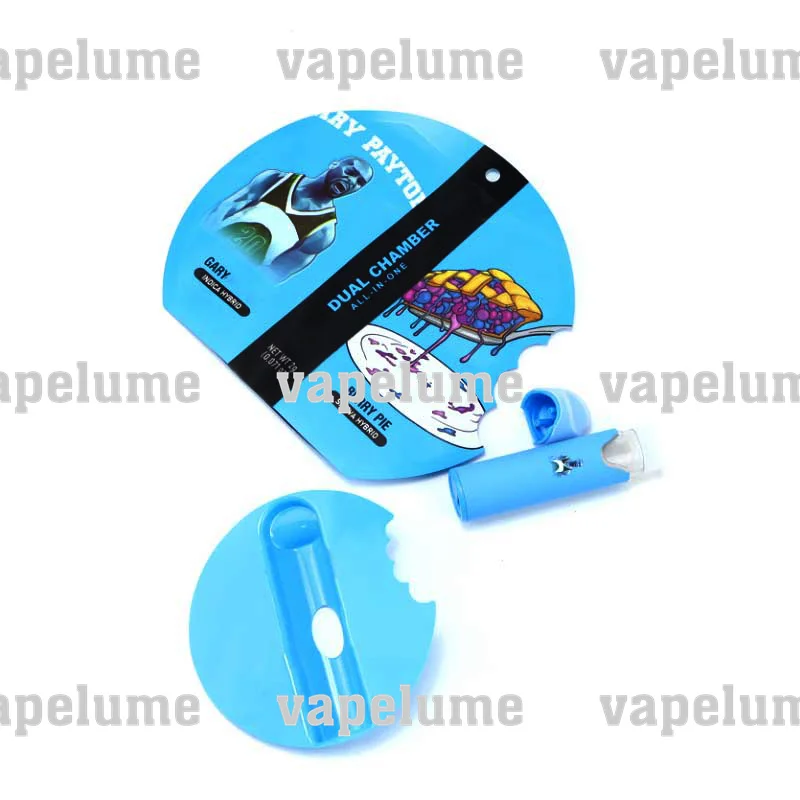 2ml Disposable Vape Empty Pen No Oil Rechargable Electric Cigarette Mod Dual Chamber 260mAh E-Cigarette Vaping Cartridge 1+1ml