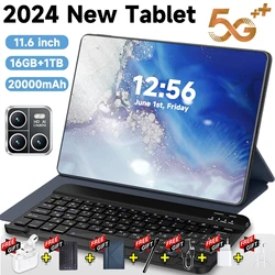 2024 5G nuovissimo Tablet da 11.6 pollici Android 20000mAh 16GB RAM 1TB ROM Android 13.0 Wifi 14 Core Tablet PC Network Global PAD