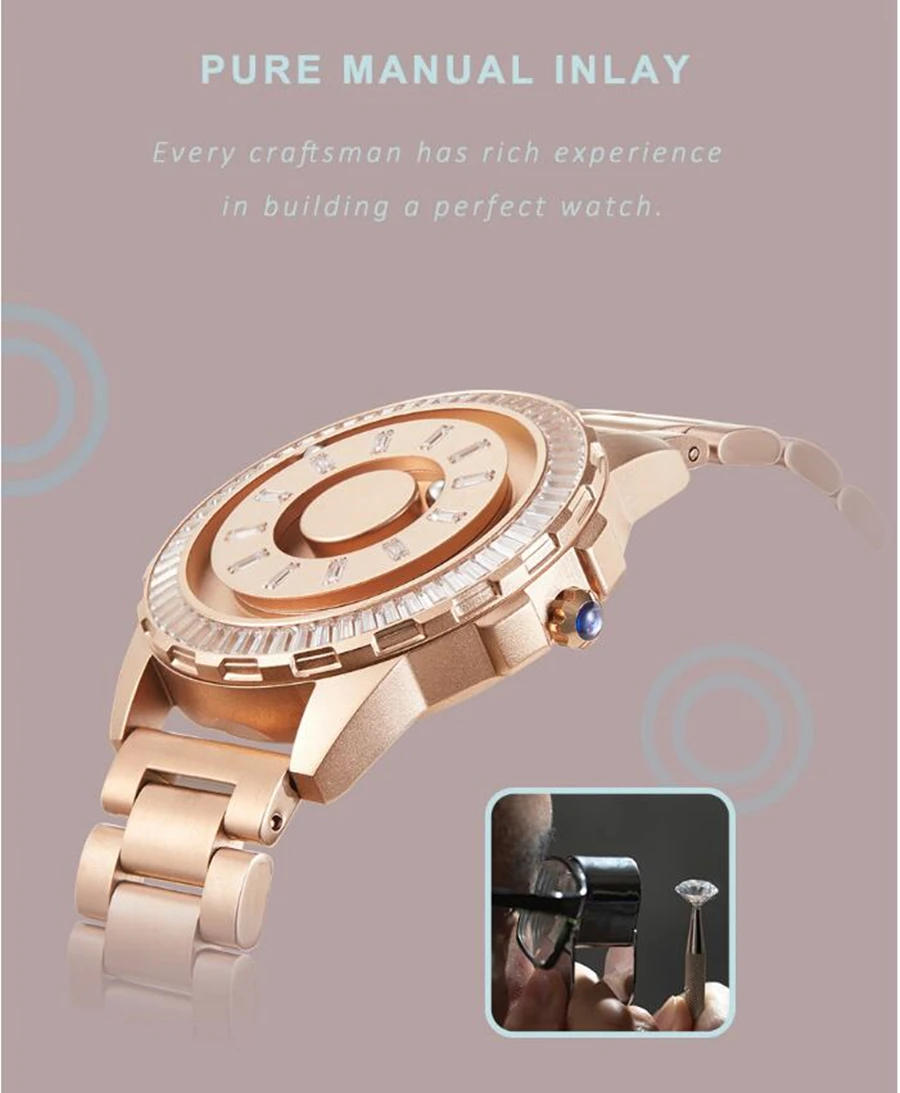 EUTOUR-Reloj de acero inoxidable para hombre, cronógrafo con esfera magnética, de lujo, con cristal de diamante, resistente al agua, de diseñador, Unisex, edición limitada, nuevo