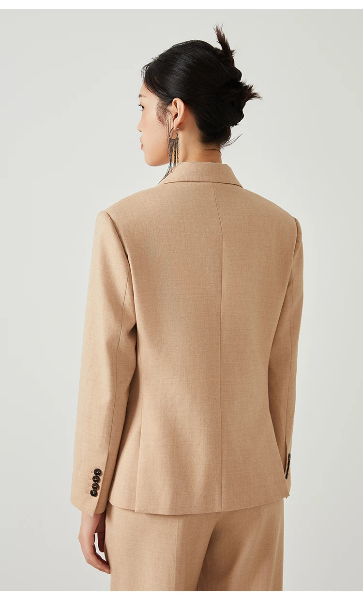 K2613W Designer-Stil Damen-Wollblazer Minimalistischer Premium-Stoff Büro-Mode-Anzugmantel – Detail 7