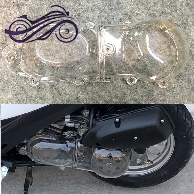 Nadaje się do Honda DIO50 AF17 AF18 AF25 AF27 AF24 Giorno AF52 Julio rozruch silnika pokrywa boczna pokrywa sprzegła z przezroczystymi krawędziami pokrywa — zdjęcie 2