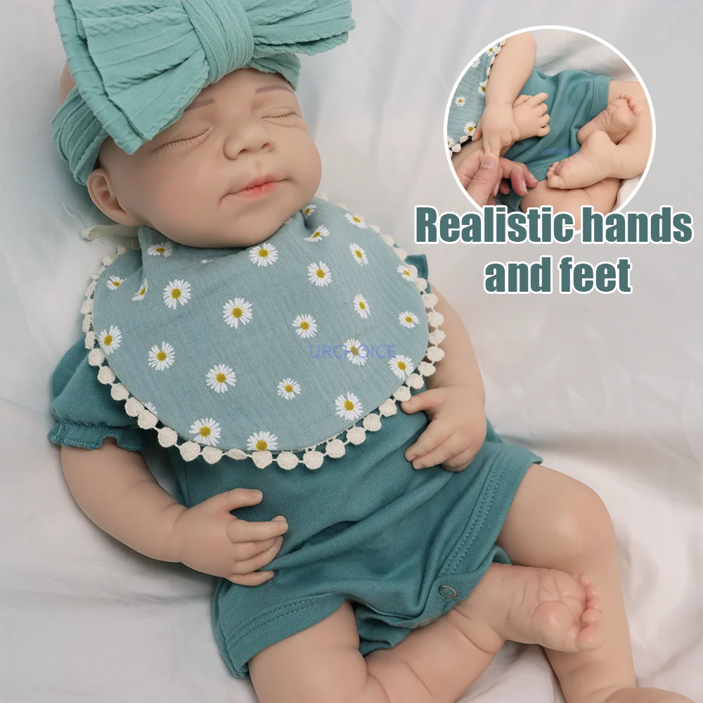 귀여운 18" 실리콘 다시 태어난 인형 실물 같은 손으로 그린 ​​피부 신생아 아기 소녀 & 소년 아트 컬렉션 다시 태어난 인형 매니아