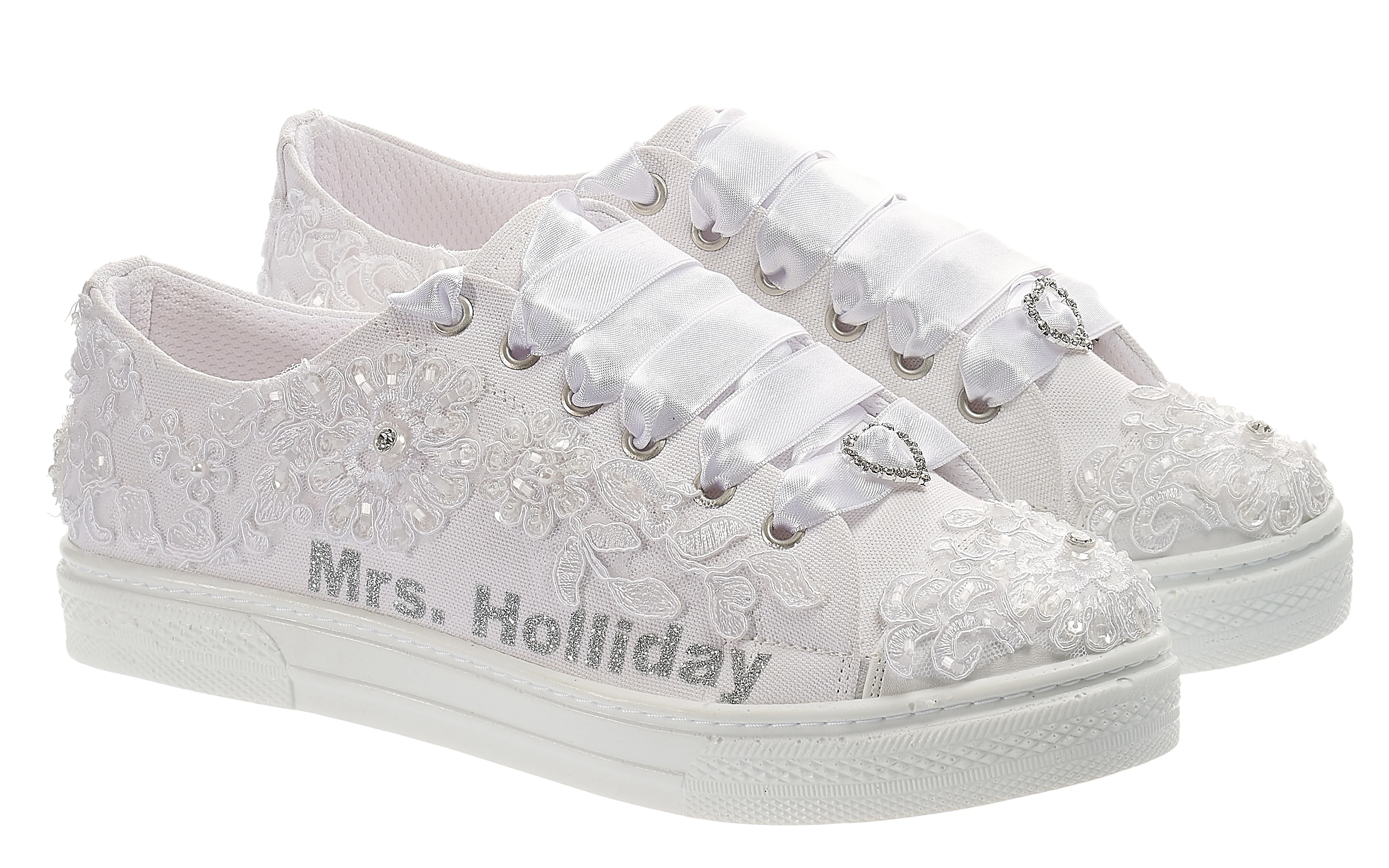 Elevate Your Wedding Style with Customizable Bride Sneakers Shoes - Comfortable White Wedding Shoes for Sporty Brides ,