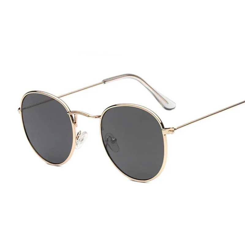 Klasyczne okrągłe okulary przeciwsłoneczne męskie Vintage mała ramka okulary przeciwsłoneczne do jazdy marka projektant Retro męskie czarne odcienie óculos De Sol — zdjęcie 2