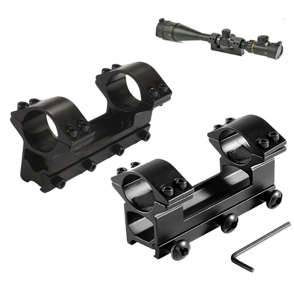 Anneaux de montage de portée pour chasse tactique, double anneau intégré à dessus plat, 25.4mm, 1 ", 11mm/20mm, support sur Rail r