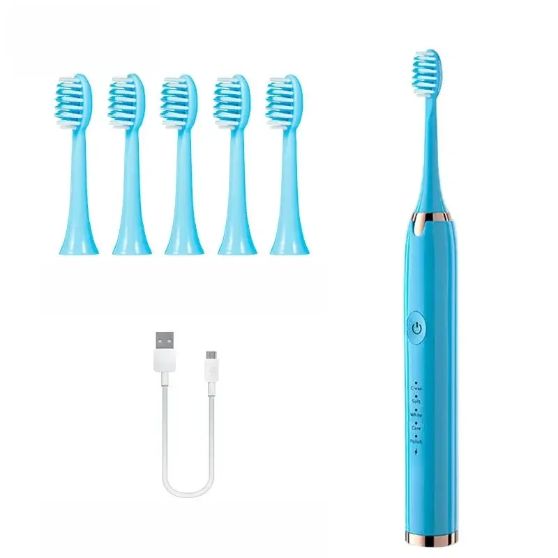 Tongwode brosse à dents électrique sonique USB Rechargeable étanche électronique Ultra sonique blanchiment brosses à dents têtes de rechange