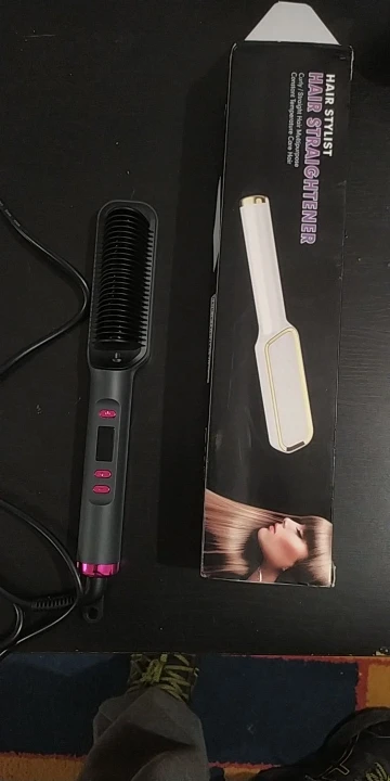 Escova Elétrica Alisadora Pente Íons Negativos Cabelo Liso Rápido photo review