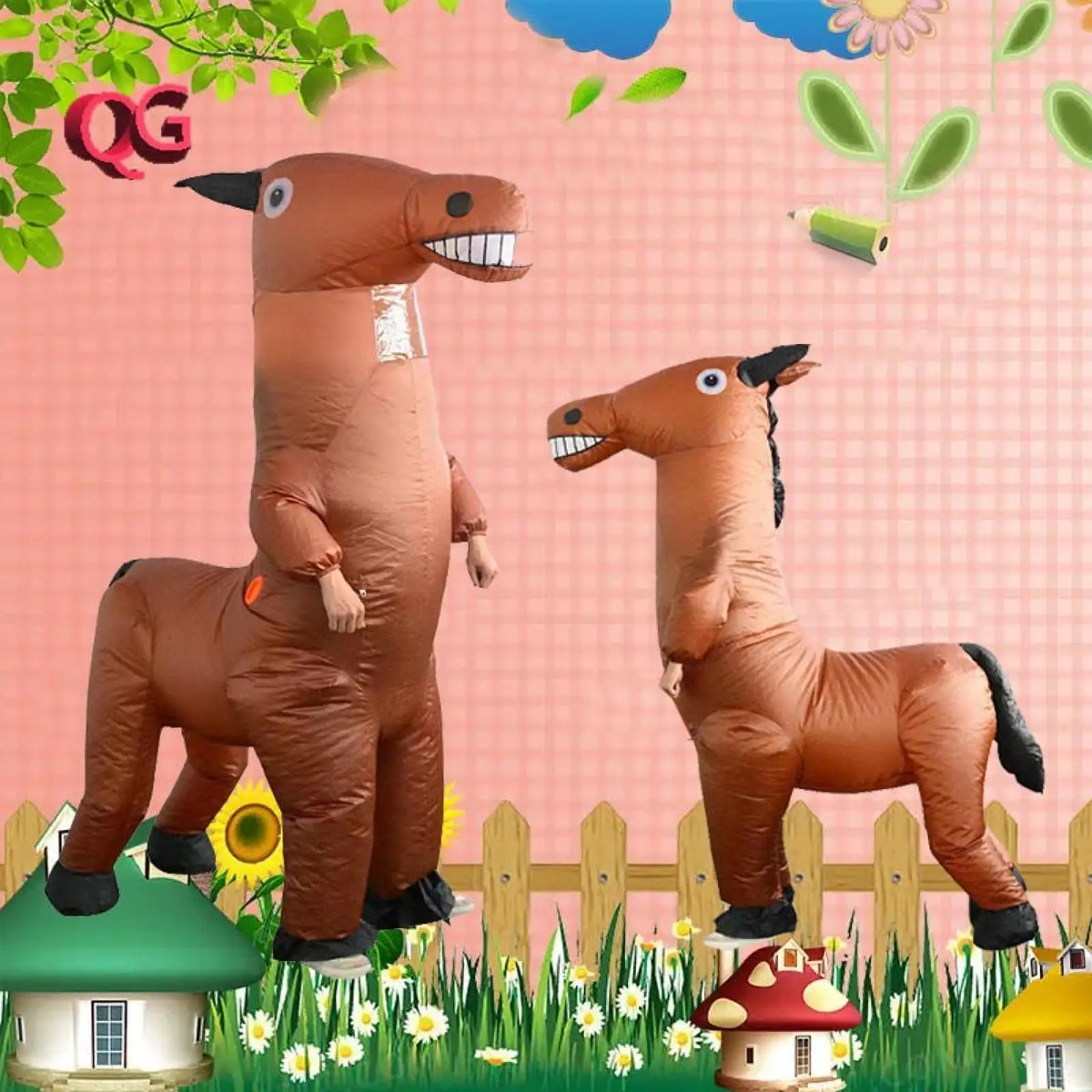 

Забавный надувной костюм вершителя верховой езды, надувной ковбойский костюм для Хэллоуина, Рождества, вечеринки, карнавала, косплея, парада