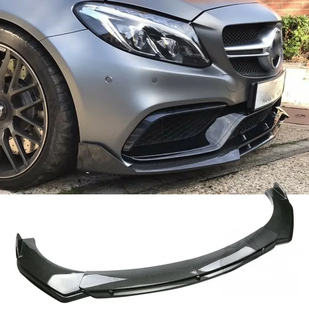 4 SZTUK Uniwersalny przedni zderzak samochodowy Zestaw karoserii Spoiler Splitter Zderzak z włókna węglowego Canard Lip Splitter Do BWM Sedan — 2