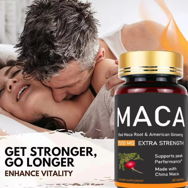 Maca -60 pieces of organic jelly, Peru Genmaca, 100% pure, non-transgenic, supporting reproductive health, Energizer-36000mg nat