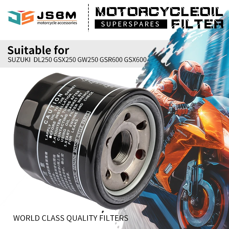 JSBM Oil Filter For Suzuki GSXR1000 GSXR600 GSXR750 GSXR250 DL250 DL650 DL1000 V-Strom GW250 GSX250R GSX-R 1000 600 750 GSX1300R