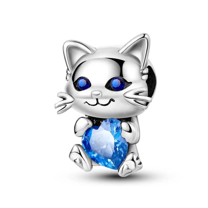 925 Sterling Silber Blaue Charms Walhai Meeresschildkröte Delfin Seepferdchen Anhänger Perle Passend für Original Armreif Armband Charms Schmuck