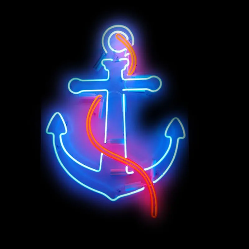 

Neon Sign Anchor Beer Bar Club Restaurant Display Neon Light Sign Hang Light Bedroom Home Coffee Window Decor Filled Gas Glass