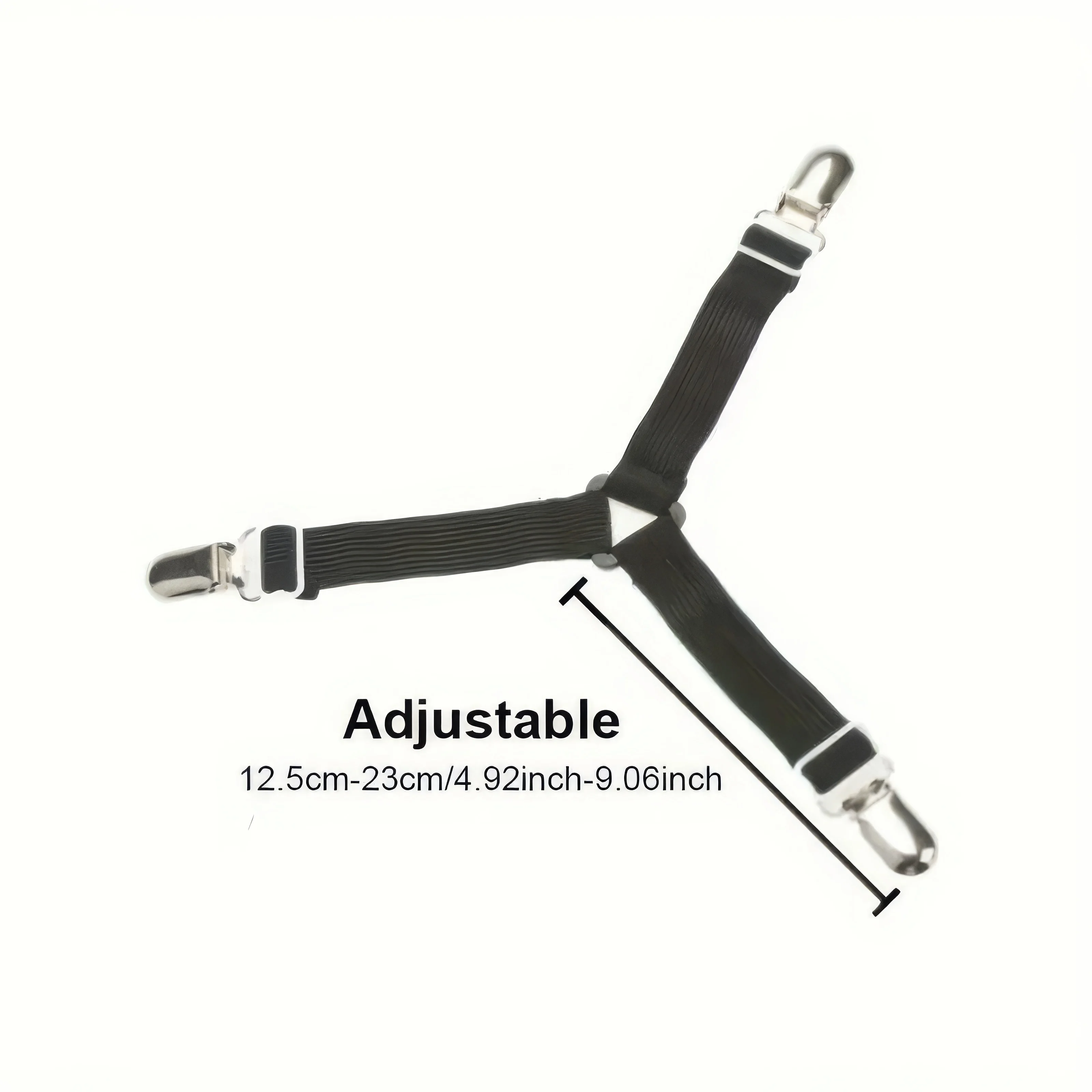 4 Black Triangular Bed Sheet Holders, Anti Slip Practical Household Items, Suitable for Various Mattresses