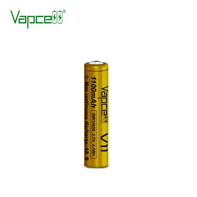 Factory Sale Vapcell INR14650 1100mah 6A Rechargeable lithium ion batteries for Electric Scooter