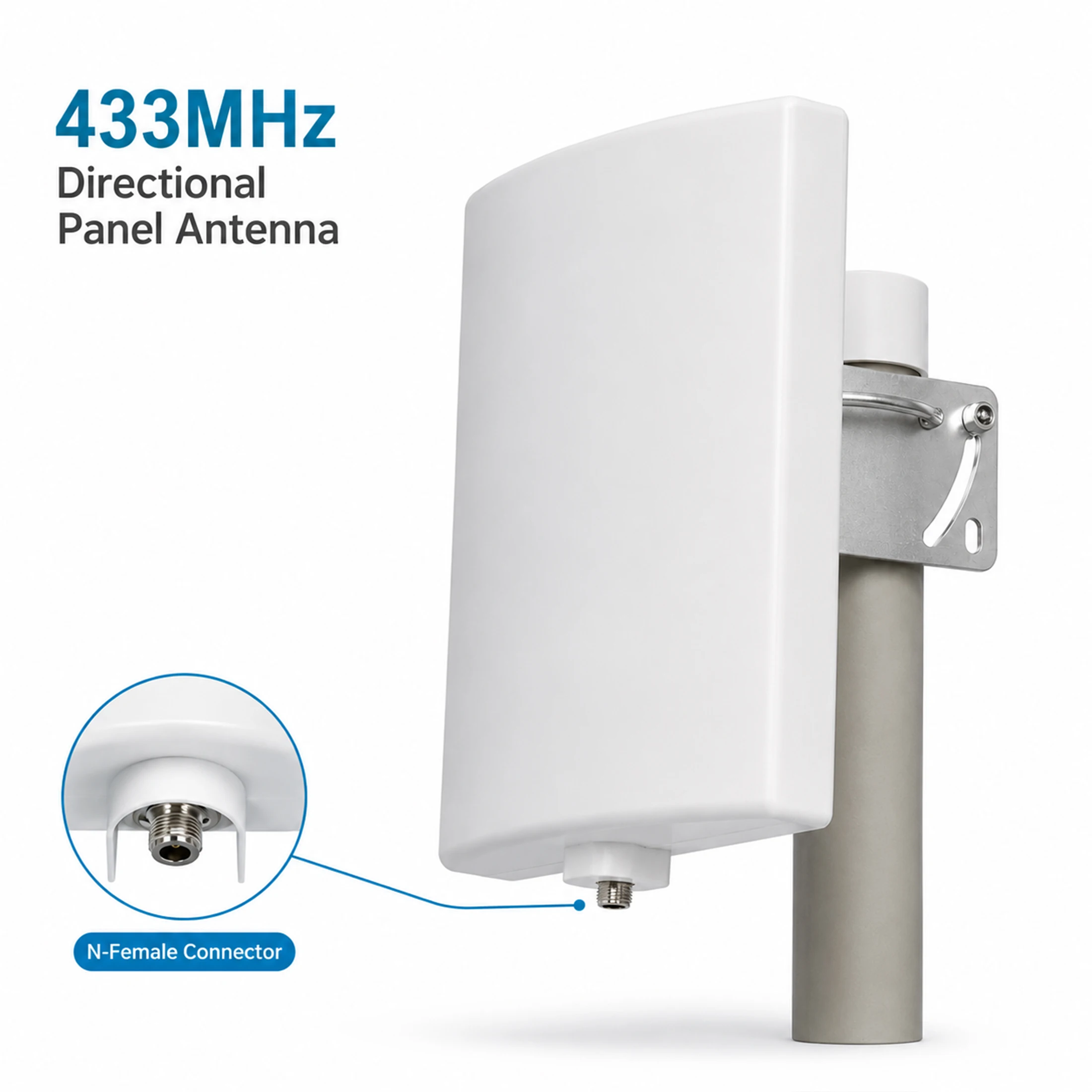 

433MHz Ultra-High Frequency Flat Panel Antenna 9dBi with LoRaWAN NB IoT Compatibility RFID ISM Frequency Bands