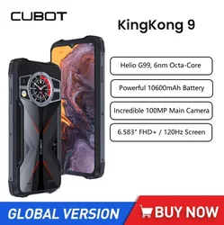 Прочный смартфон Cubot KingKong 9, 4G, 6,583-дюймовый HD восьмиядерный процессор, 12 ГБ + 256 ГБ, Android 13, мобильный телефон, 100 МП, 10600 мАч, большой аккумулятор NFC