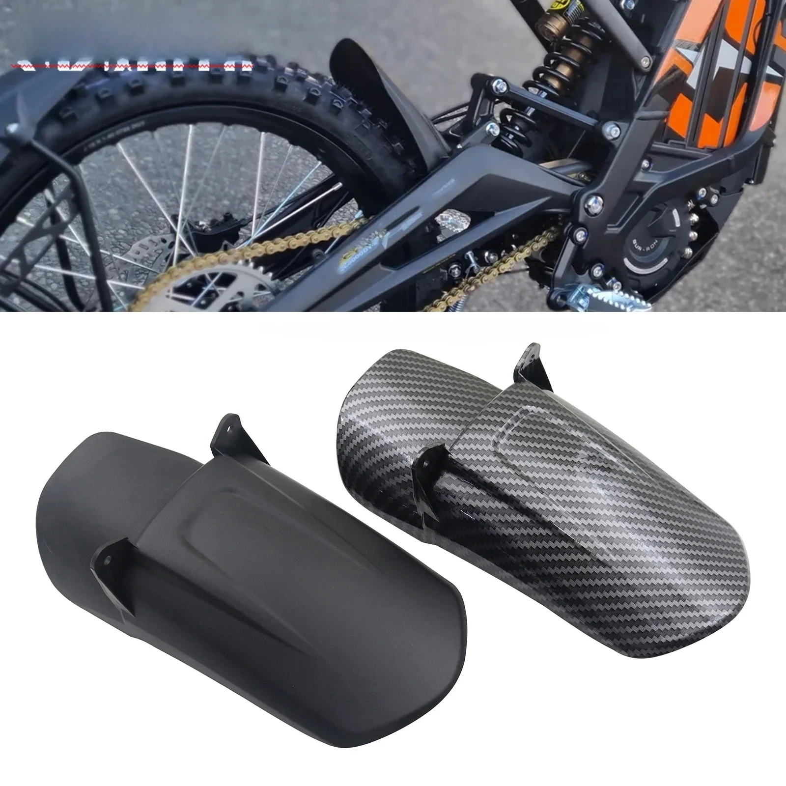 AliExpress For Sur Ron Light Bee Motorcycle Rear Shock Guard Dust Cover Fender Carbon Fiber Accessories Motocross for Surron Electric Bike