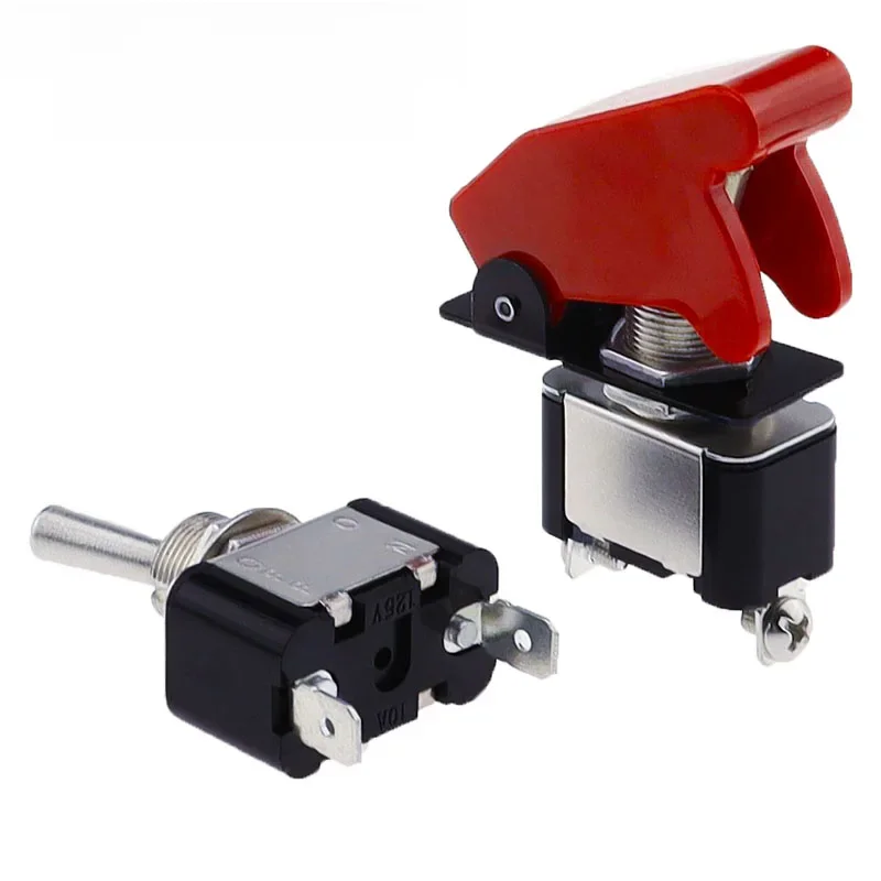 Neuer Stil KN3A-101 Kippschalter Kipphebel 2Pin 2/Gang ON-OFF10A 125V/250V AC-Kappe passend zu 12V, 24V, 48V, 110V, 220V Universal