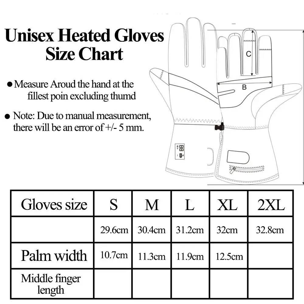 Electric Heated Glove Liners, Rechargeable Battery, Waterproof, Outdoor, Snow Sports, Winter，Skiing Cycling Hunting Snowboarding