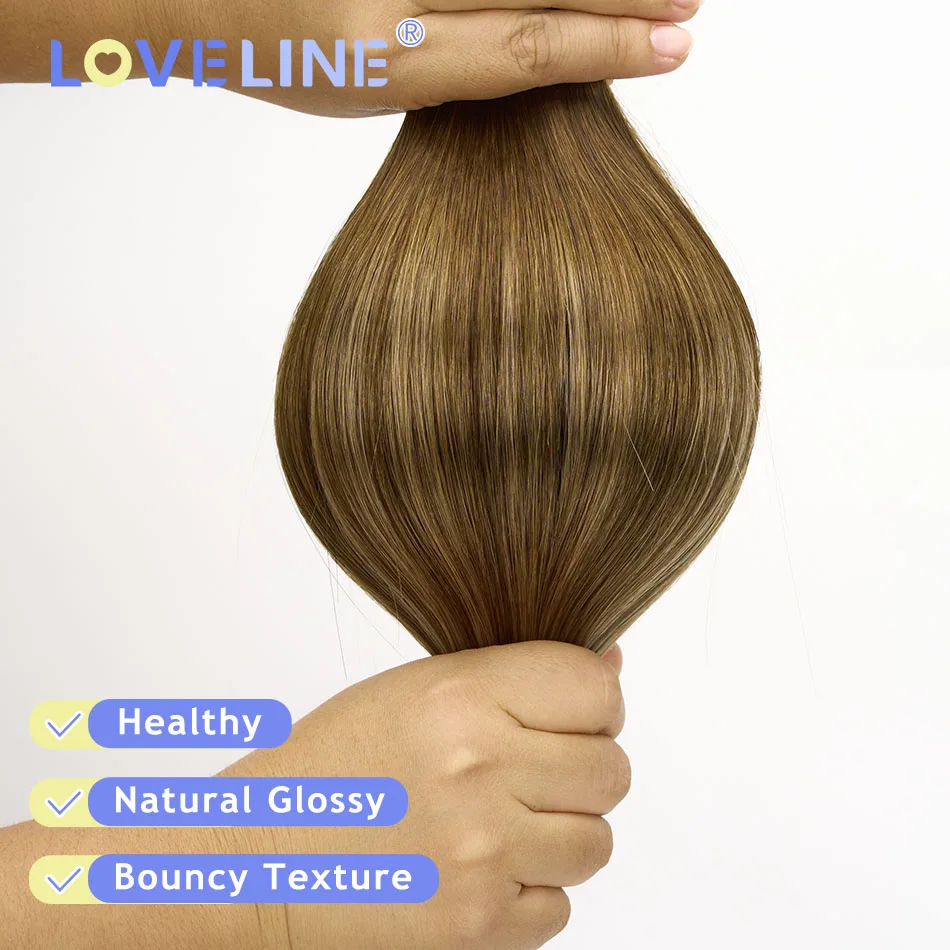 LOVELINE 40G 80G الشريط في شعر مستعار بشري Omber Balayage براون مستقيم عذراء شعر ريمي 14-24 بوصة شعر الإنسان للنساء