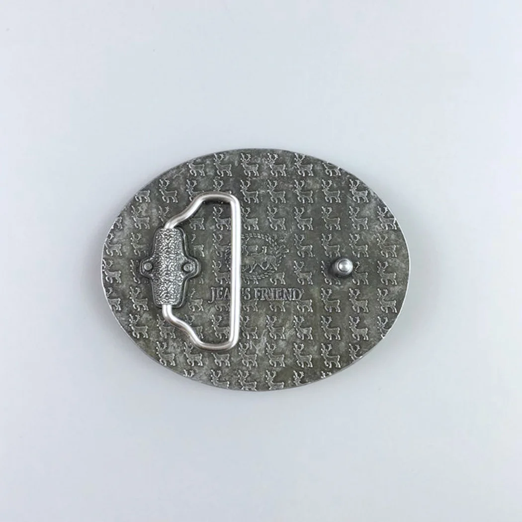 Vintage Deer Wild Life Western Oval Belt Buckle also Stock in US Gurtelschnalle Boucle de ceinture BUCKLE-WT107AS Free Shipping