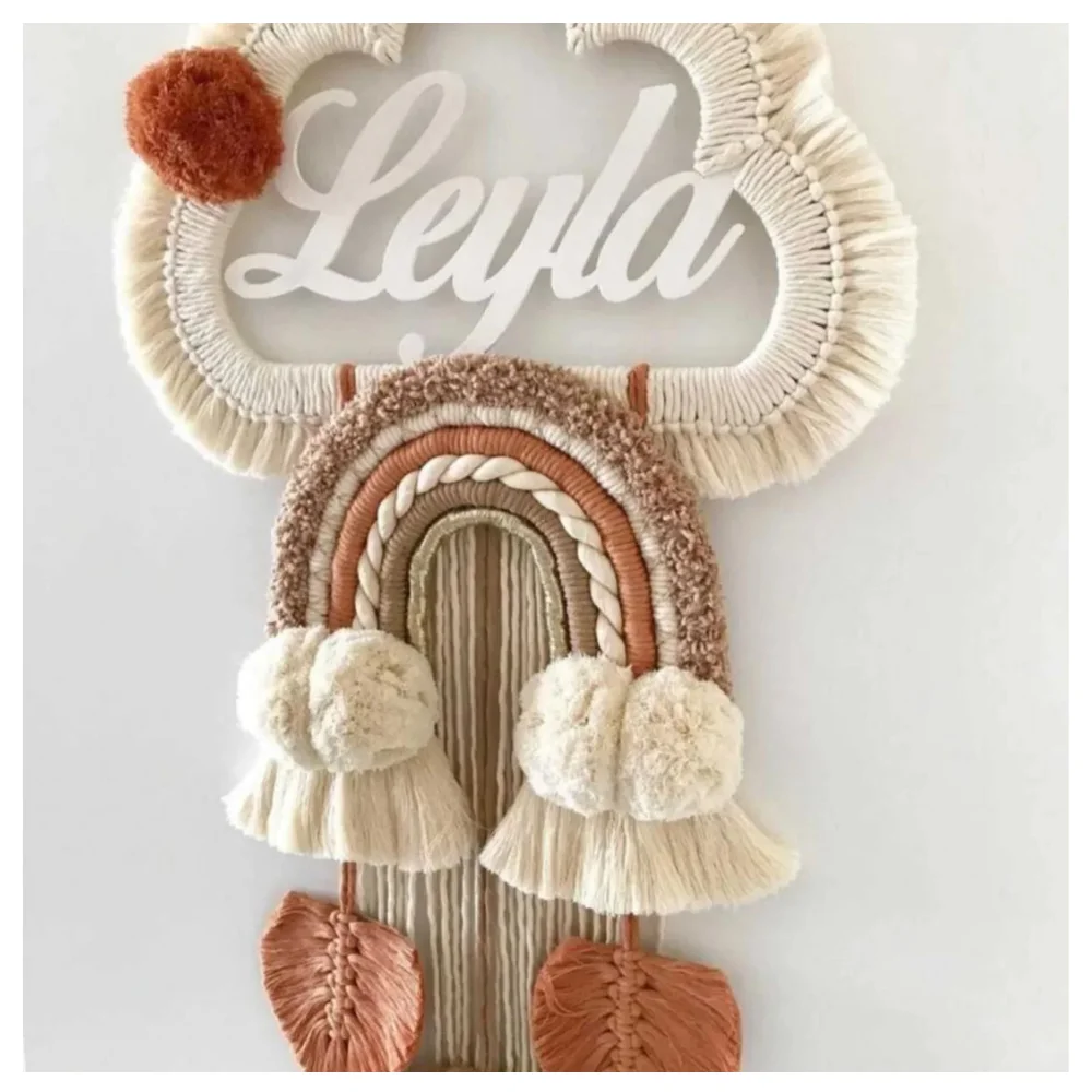 Macrame Cloud Baby Door Decoration Handmade Design Product Mother Baby Gifts Heni Doğan Accessories 2023