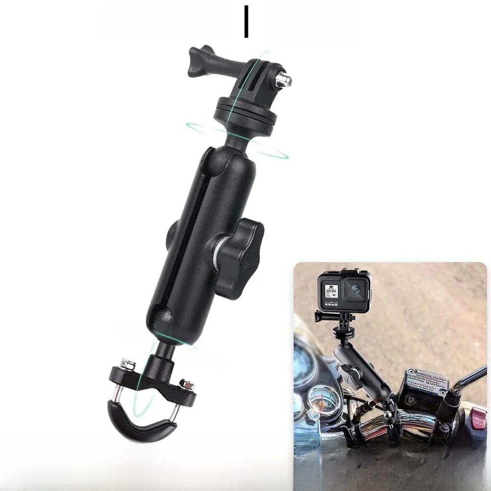 AliExpress EXSKOF 360° Motorcycle Bike Holder Handlebar Mount Bracket 1/4 Metal Stand For GoPro Hero 12 11 10 9 8 7 Insta360 X2 X3 DJI Osmo Action