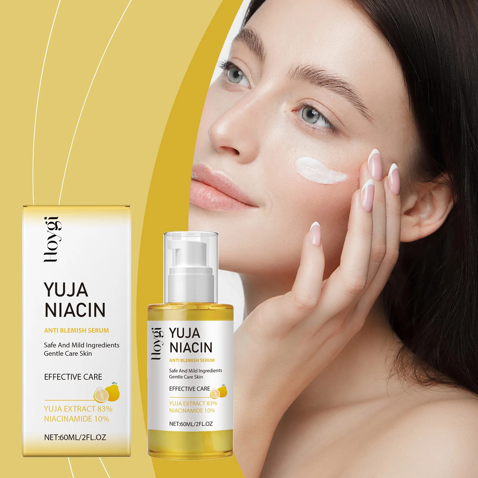 Hoygi 60ml Niacinamide Facial Serum Brightening Skin Tone Moisturizing Nourish Face Care Improve Dullness Dryness Face Serum