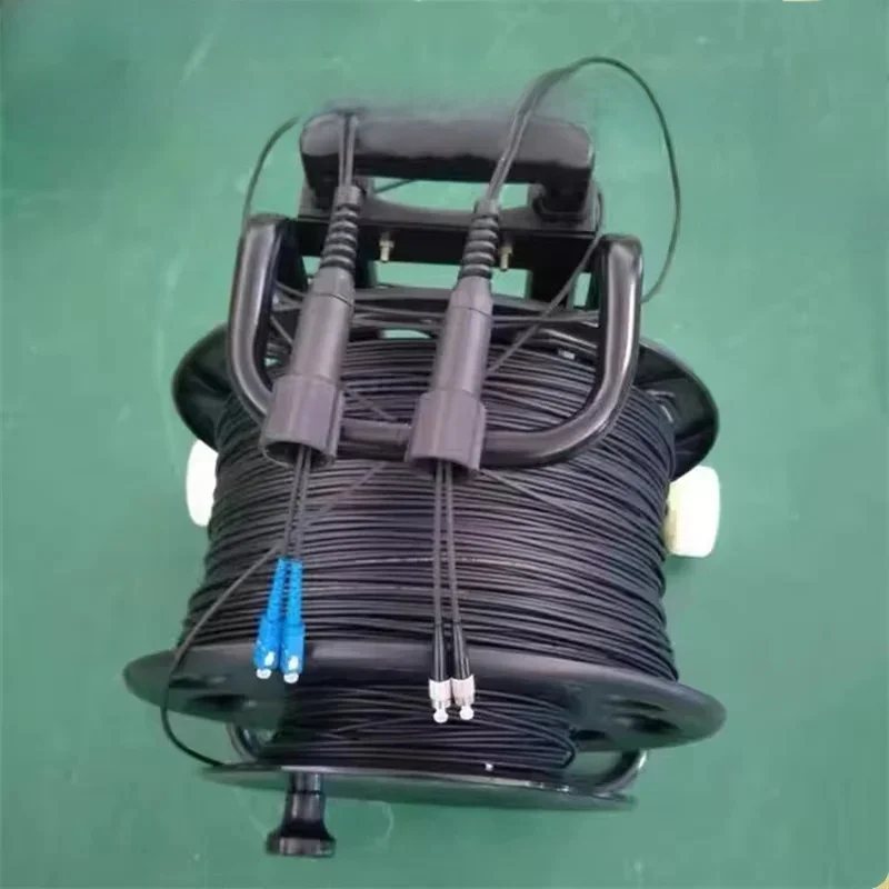 Armore optisch patchsnoer 2C TPU LC-LC 50m100m120m200m250m met PCD235 drum 2-core SM LSZH 3mm waterdicht singlemode buiten - afbeelding 2