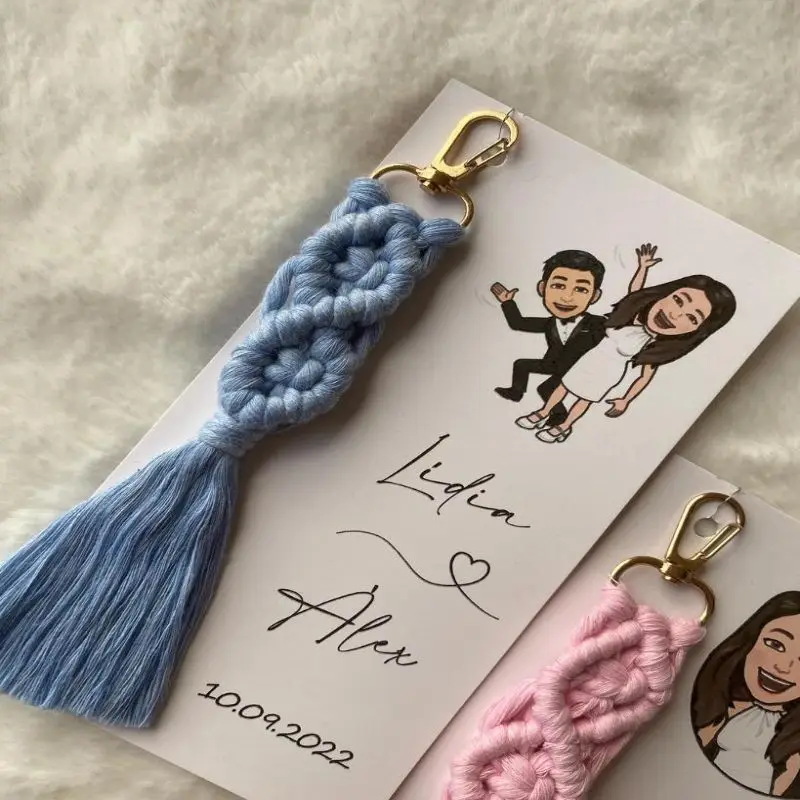 Macrame Keychain 50 PCs Customizable Wedding Baby Shower Engagement Party Birthday And All Kinds Of Events With You