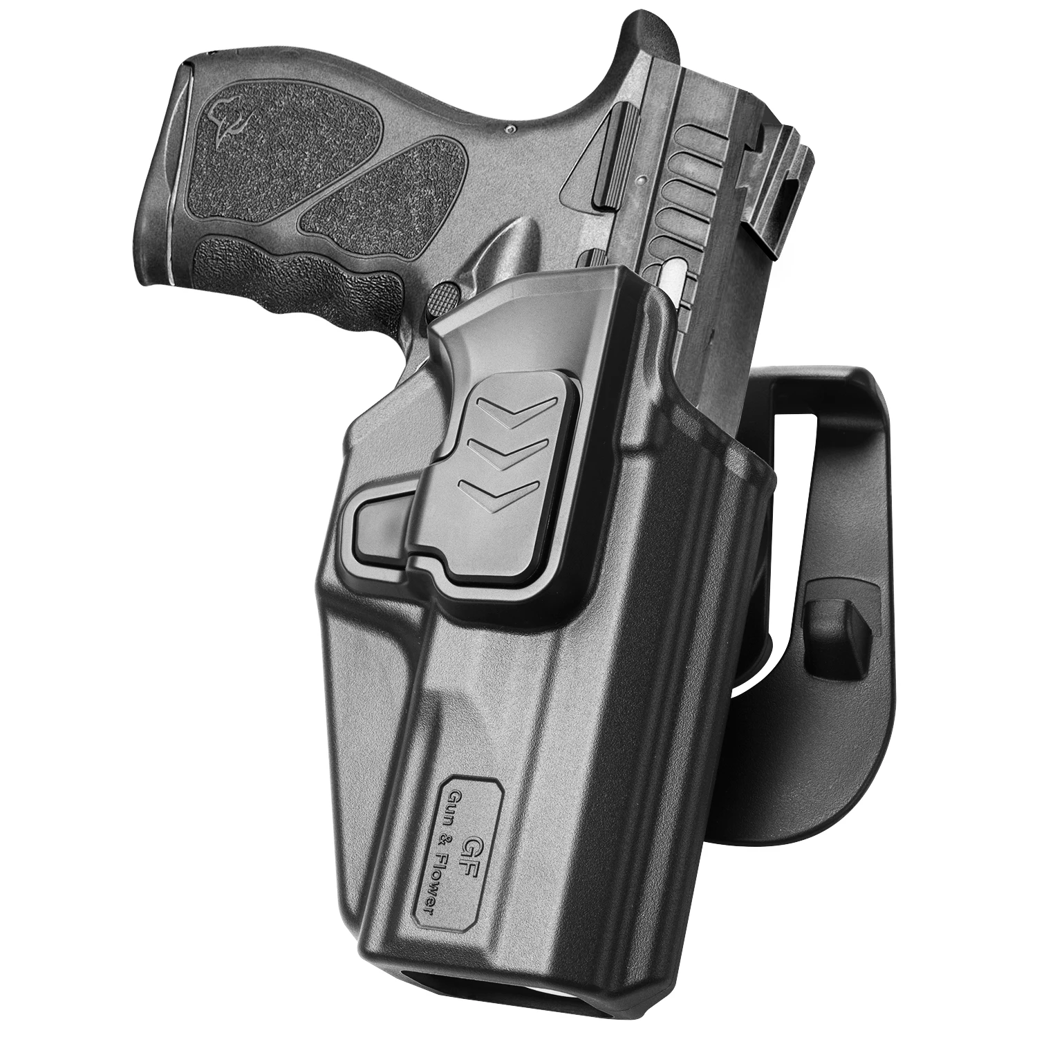 Holster Fit Taurus TS9, TH 9, G2C/3C OWB Index Release Polymer Holster with Paddle 9mm/.40 Pistol Holder Right Hand Gun&Flower