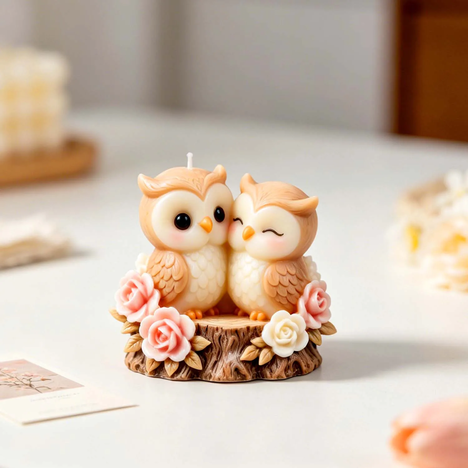 Happy And Fun DIY Cockatoo & Cat Couple Mold Suitable for Crafting Candles, Gypsum Diffuser Stones, Desktop Ornaments view 6