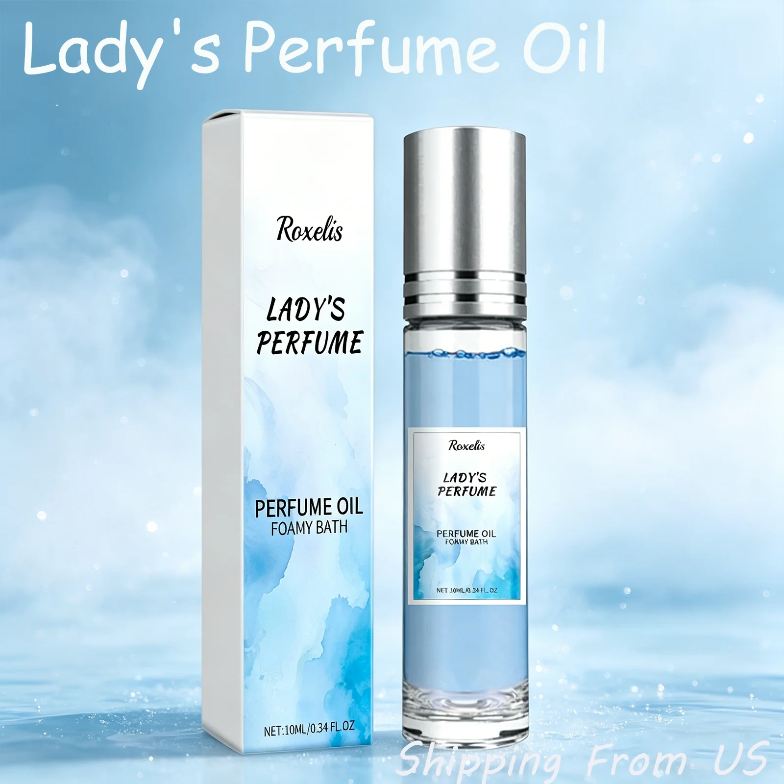 

Roxelis 10ml Lady's Perfume Oil Elegant Floral Natural Niche Charming Long Lasting Fragrance Portable Design Women Perfume
