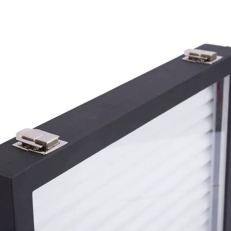 Punta de caja de anillo, modelo negro con interior blanco