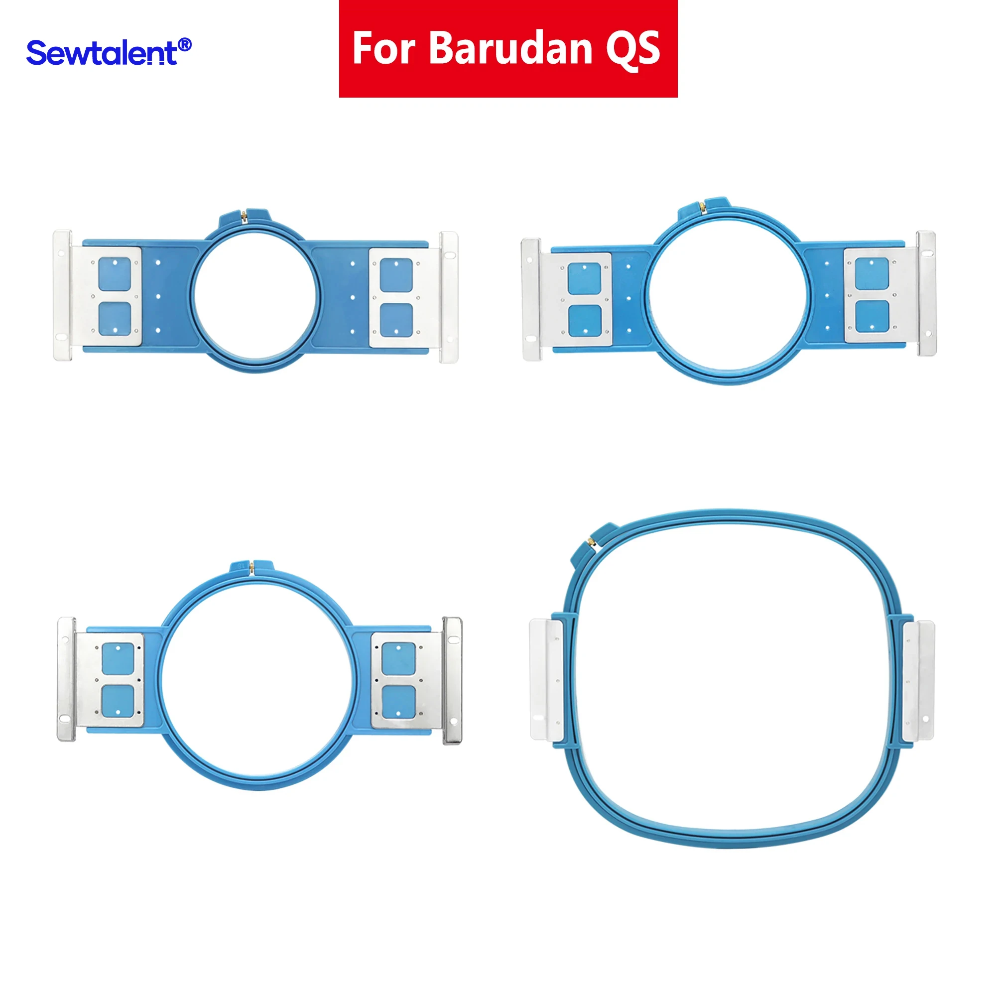 Sewtalent Embroidery Hoops for Barudan QS, Sewing and Embroidery Machine Rings Tubular Frames