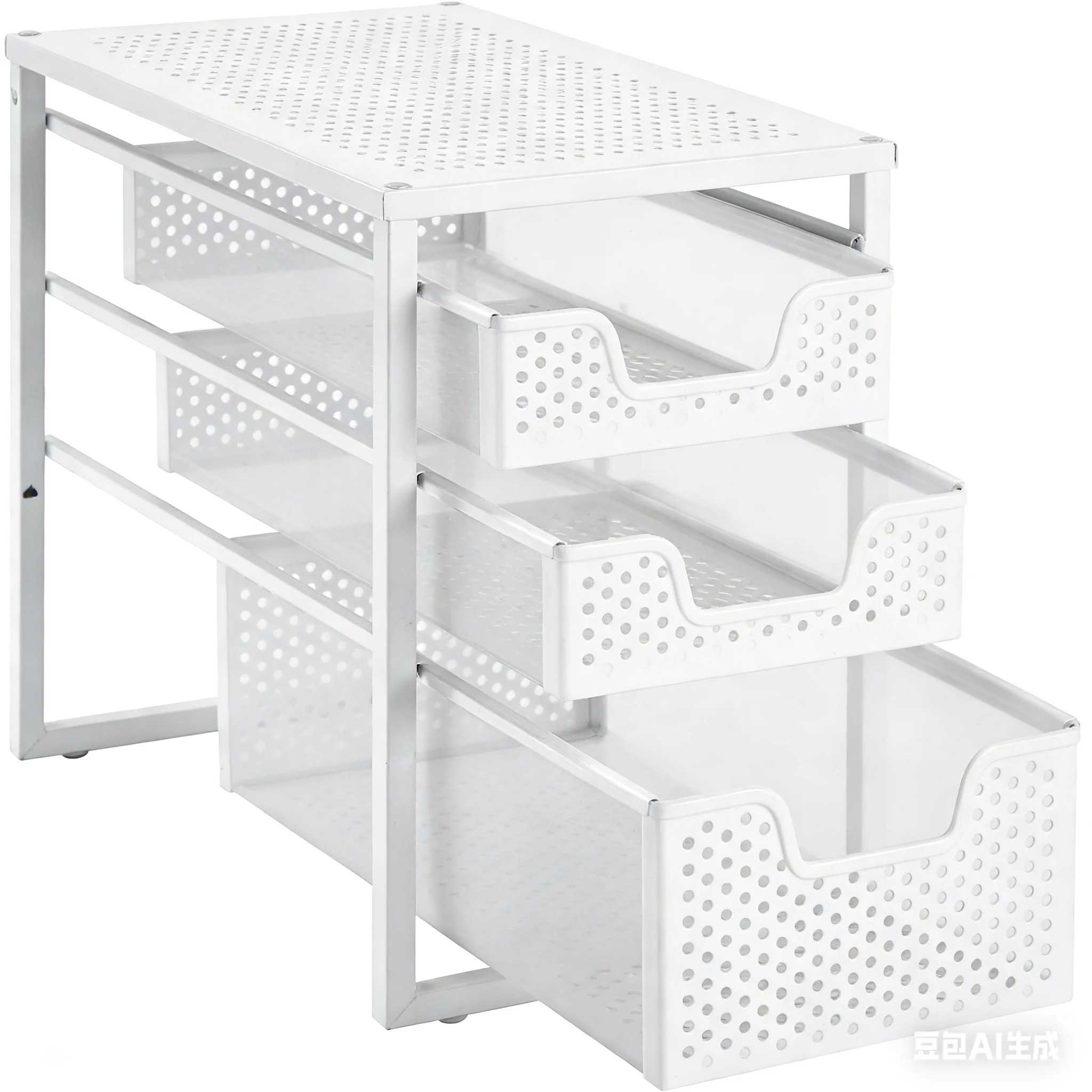 

3-Tier Under Sink Cabinet Organizer with Sliding Drawers | Removable Dividers, Clear Trays & Non-Slip Pads | Multipurpose Deskto