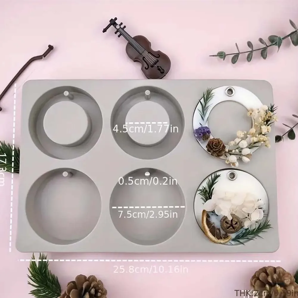 1PC 6 Löcher DIY Sojakerzen Aroma Wachs Tabletten Form Handgemachte Aroma Wachs Tabletten Silikon Form Seife Machen Zubehör – Detail 6