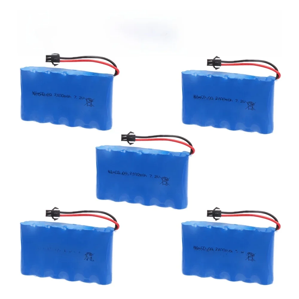 7.2V 2400mAh Ni-CD Oplaadbare AA Batterij met SM PLUG Voor Afstandsbediening Speelgoed Elektrische Auto accessoires 7.2 Volt M model - afbeelding 2