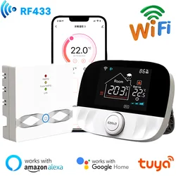 Termostato de calefacción inteligente Wifi para el hogar, calentador de suelo inalámbrico, caldera de gas, controlador de temperatura del agua, Smart life, Alexa, Google